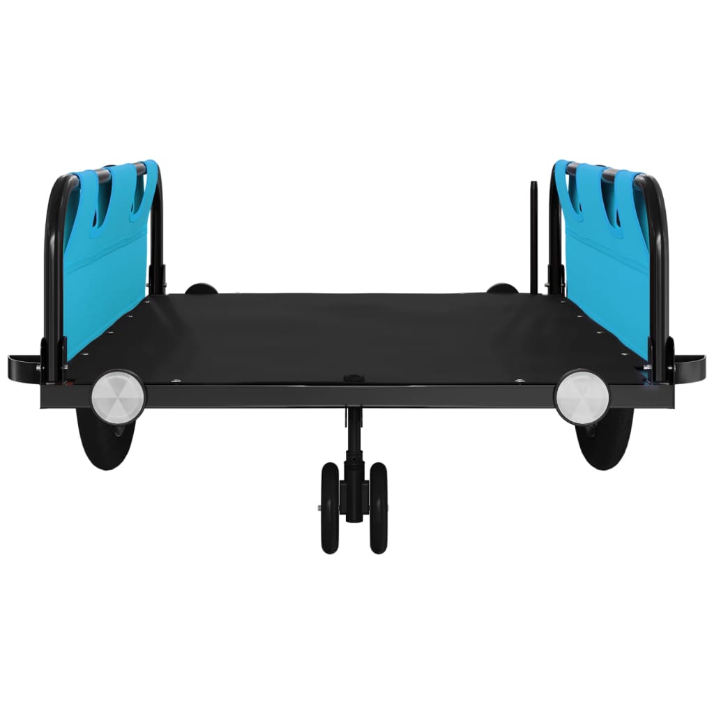 vidaXL Fahrradanhänger Blau und Schwarz Oxford-Gewebe & Eisen - Image 5