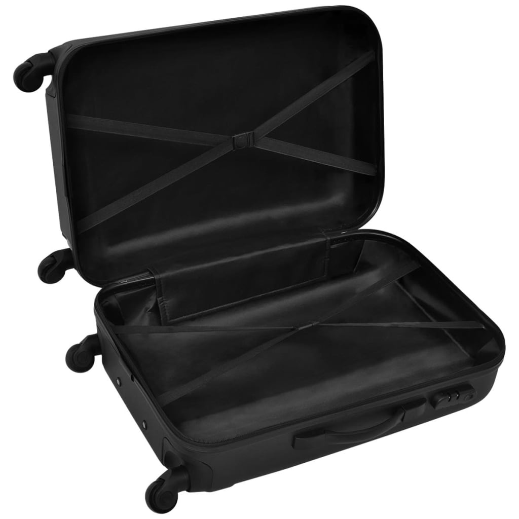 vidaXL 3-tlg. Hartschalenkoffer-Set Schwarz 45,5/55/66 cm - Image 4