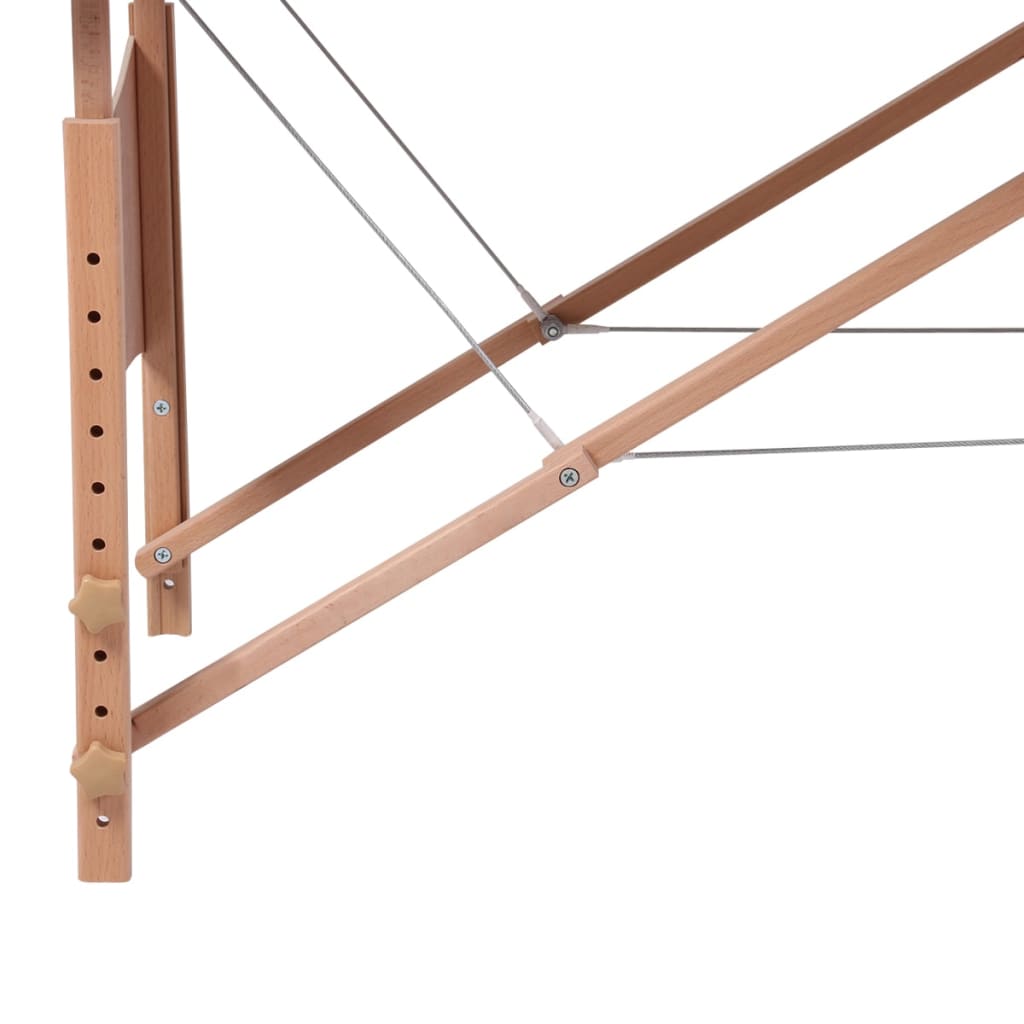 vidaXL Massageliege Klappbar 3-Zonen mit Holzgestell Schwarz - Image 4