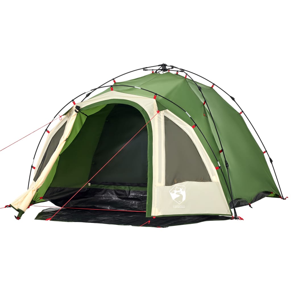vidaXL Kuppel-Campingzelt 3 Personen Grün Quick Release - Image 4