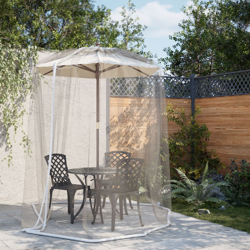vidaXL Moskitonetz für Sonnenschirm 220 Mesh Weiß F330x250 cm