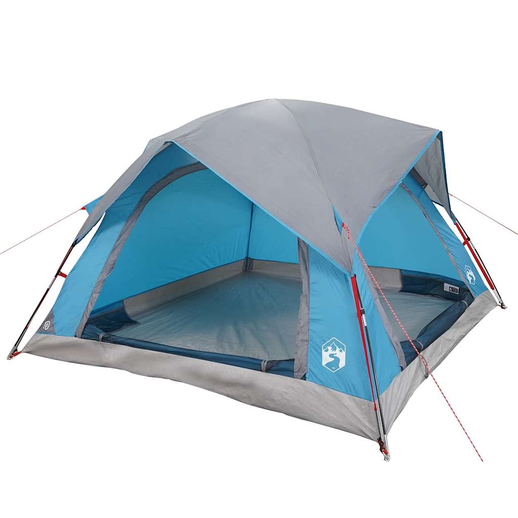 vidaXL Campingzelt 4 Personen Blau Wasserdicht - Image 3