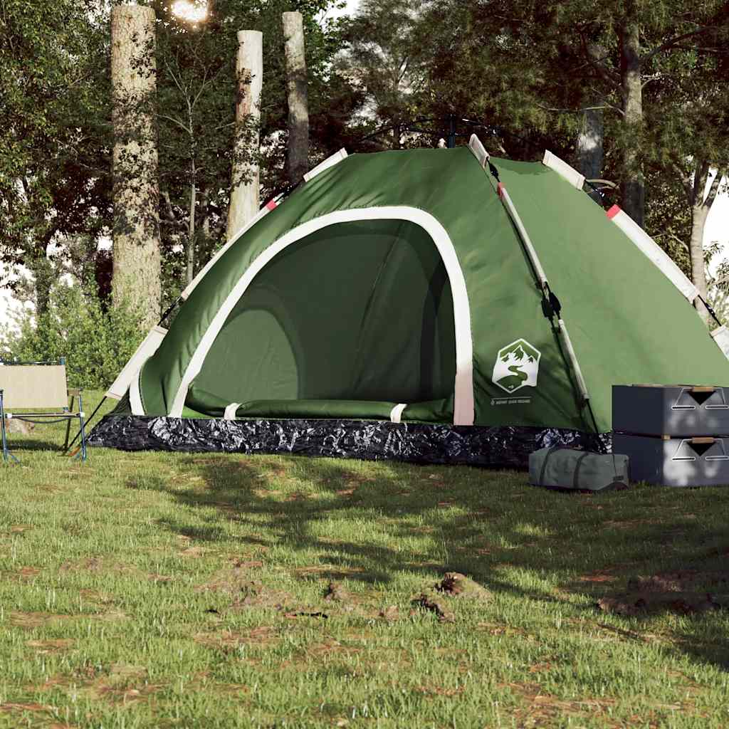 vidaXL Campingzelt 5 Personen Grün Quick Release - Image 3