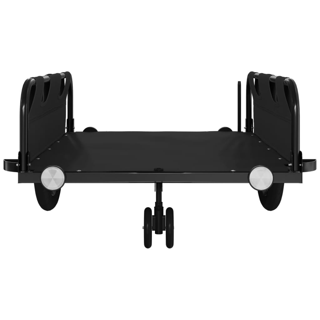 vidaXL Fahrradanhänger Schwarz Oxford-Gewebe und Eisen - Image 5