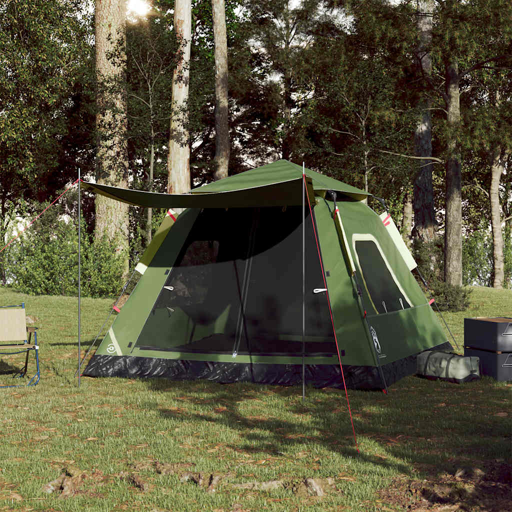 vidaXL Kuppel-Campingzelt 5 Personen Grün Quick Release - Image 3