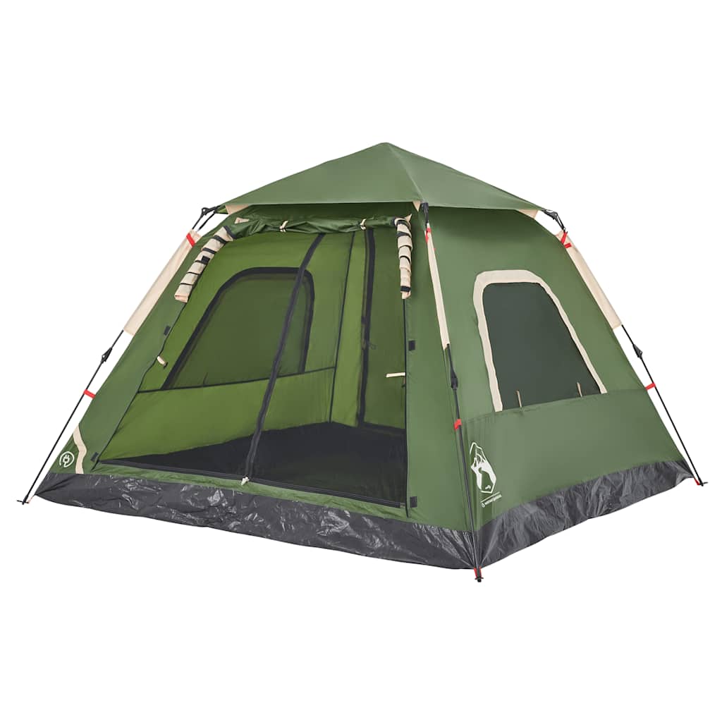 vidaXL Kuppel-Campingzelt 5 Personen Grün Quick Release - Image 5