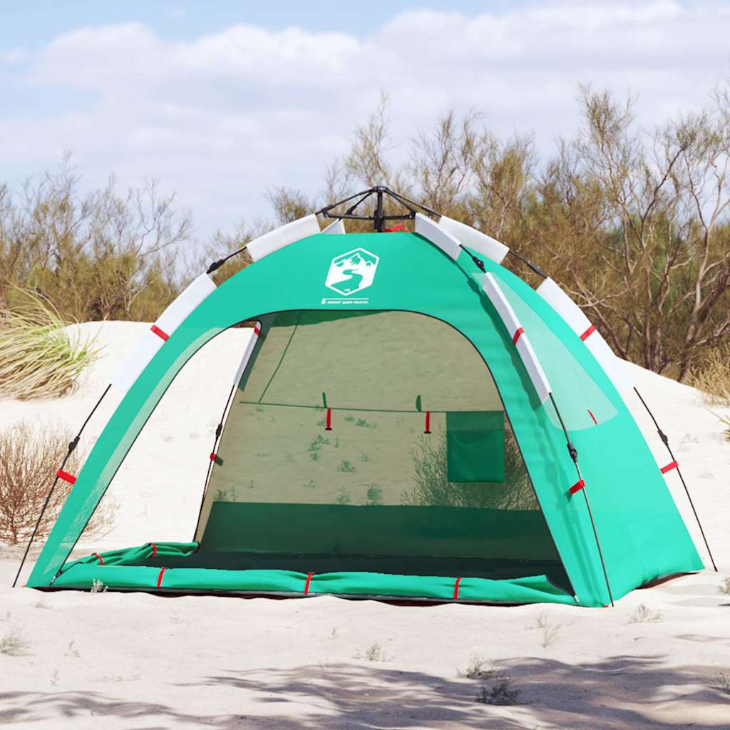 vidaXL Strandzelt 2 Personen Seegrün Quick Release Wasserdicht