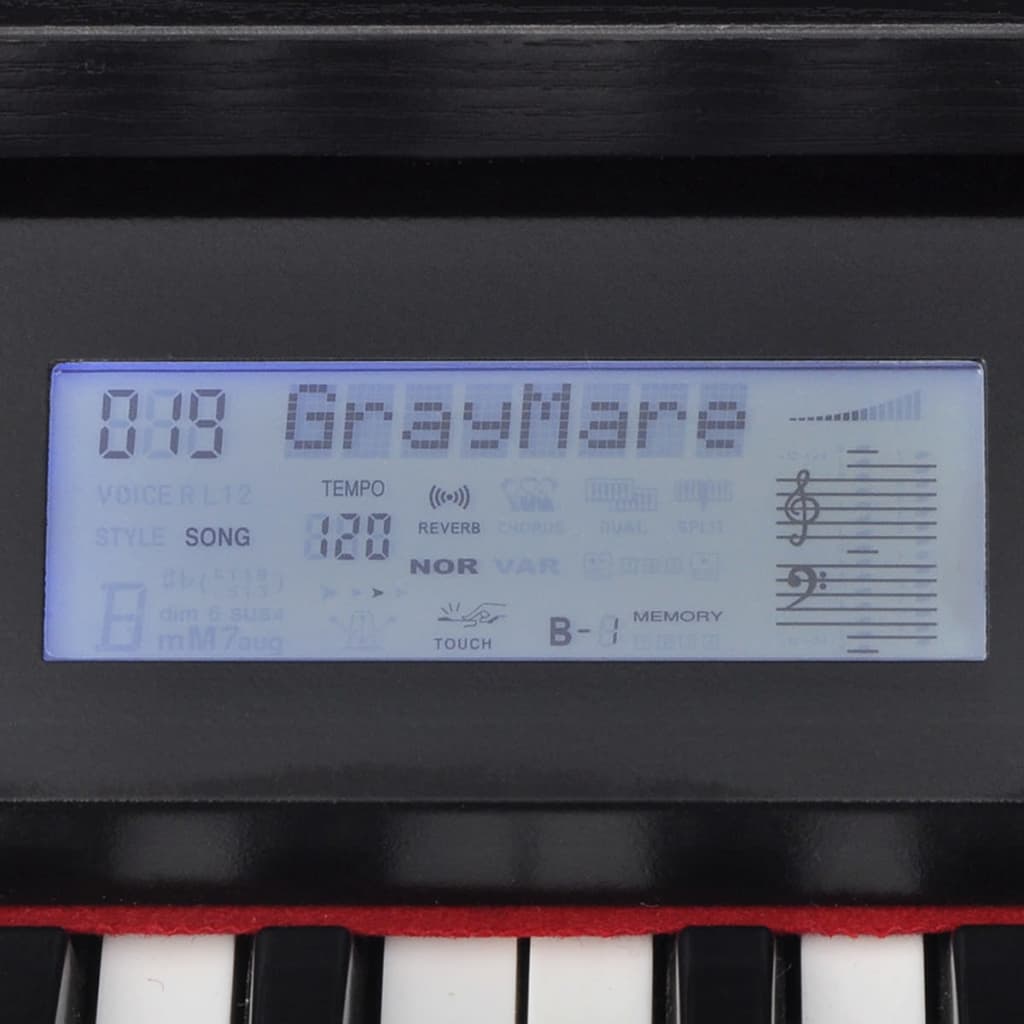 vidaXL Digitalpiano mit 88 Tasten und Pedalen Schwarz Melaminplatte - Image 6