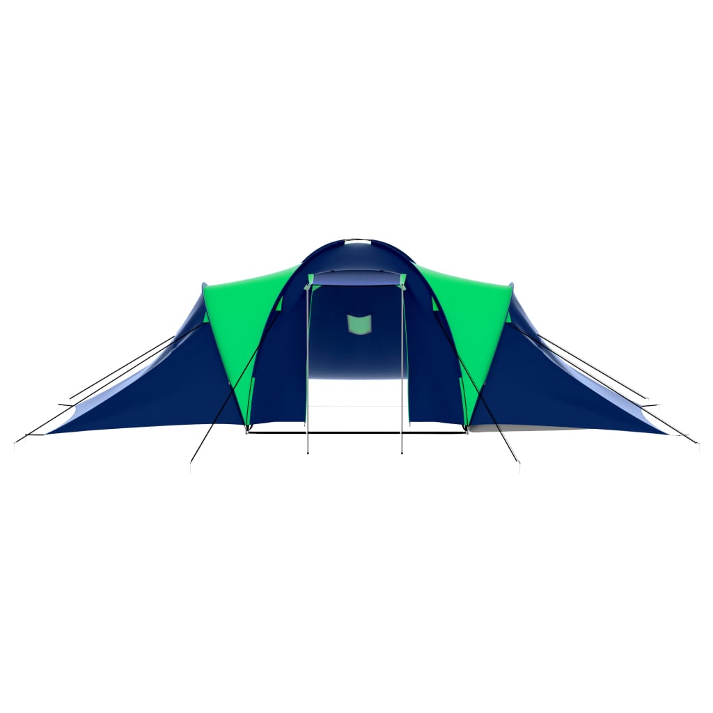 vidaXL Campingzelt 9 Personen Stoff Blau/Grün - Image 4