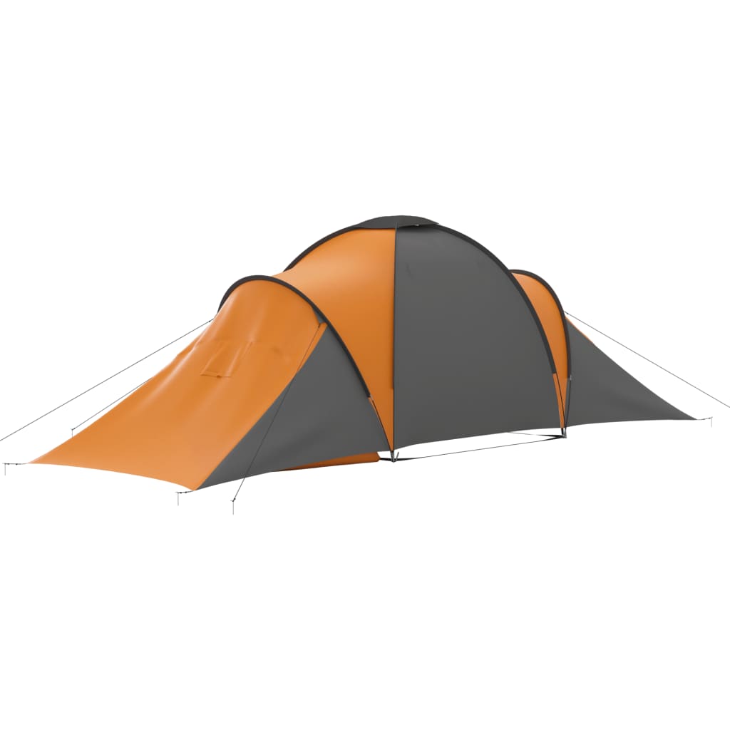 vidaXL Campingzelt 6 Personen Grau und Orange - Image 6