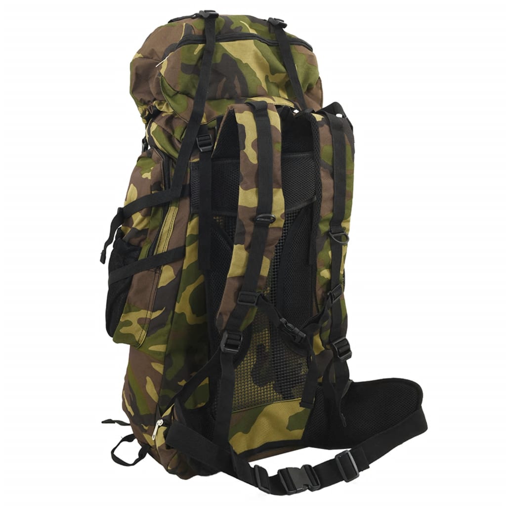 vidaXL Wanderrucksack Grün Tarnfarben 100 L Oxford-Gewebe - Image 3