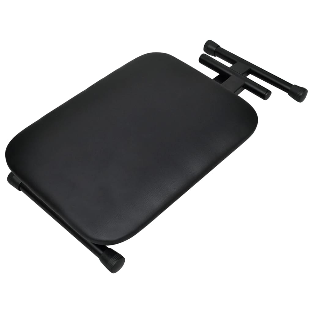 vidaXL Doppelstrebiger Keyboard-Ständer und Hocker Set Schwarz - Image 6