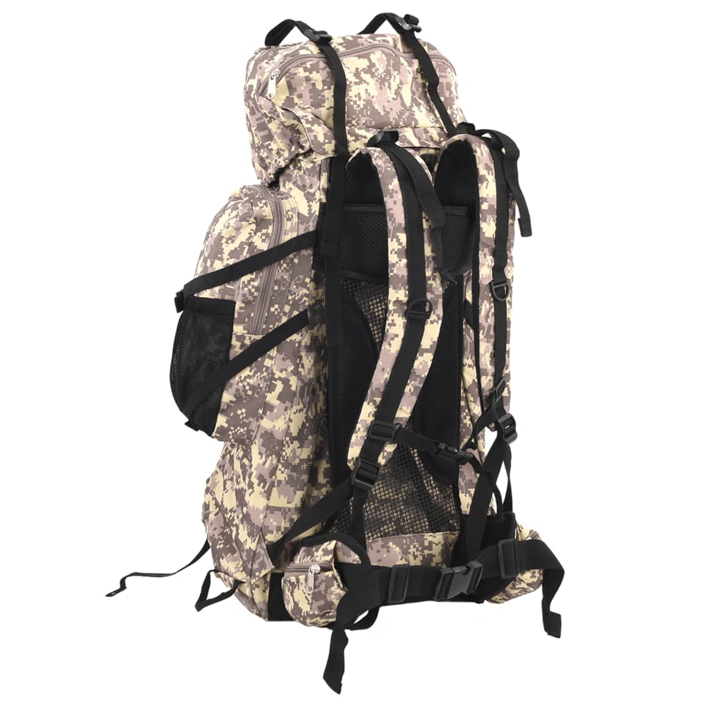 vidaXL Wanderrucksack Kamelbraun Tarnfarben 80 L Oxford-Gewebe - Image 3