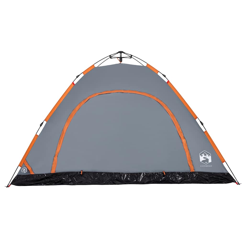 vidaXL Campingzelt 5 Personen Grau und Orange Quick Release - Image 6