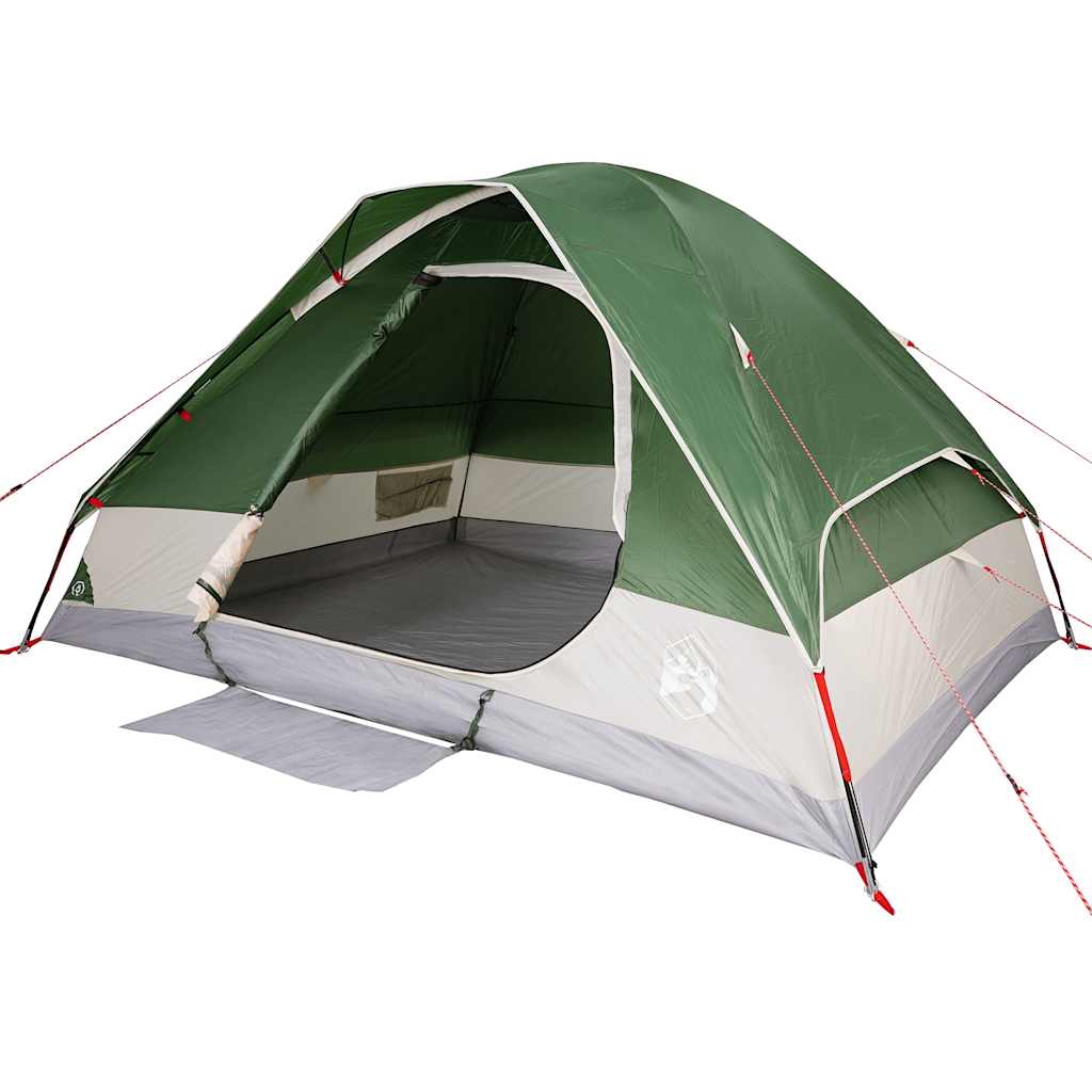 vidaXL Kuppel-Campingzelt 4 Personen Grün Wasserdicht - Image 5