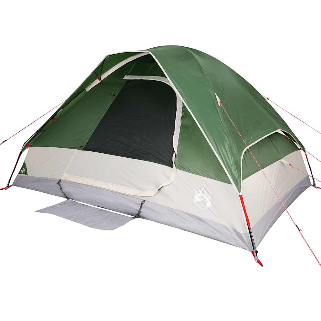 vidaXL Kuppel-Campingzelt 4 Personen Grün Wasserdicht - Image 4