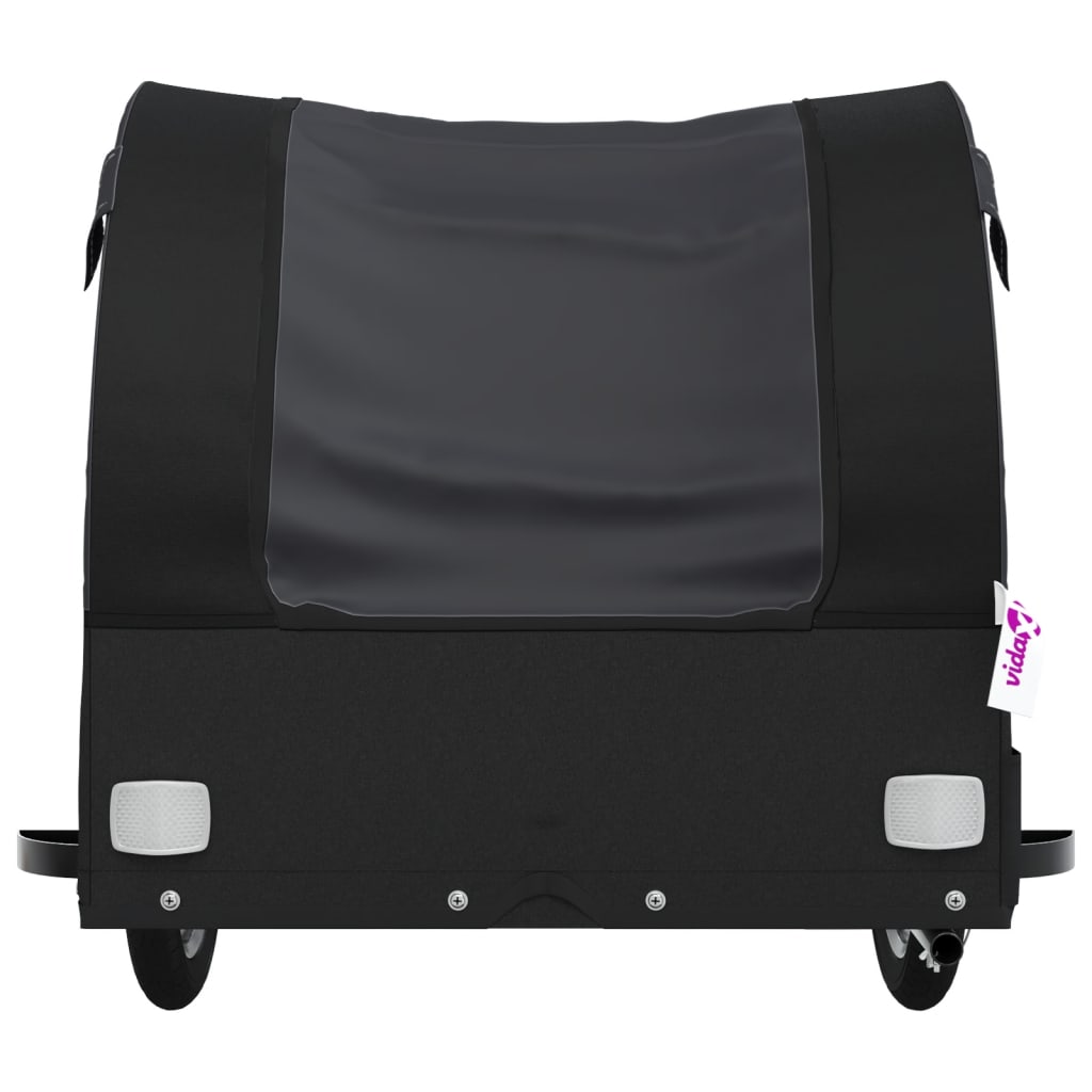 vidaXL Fahrradanhänger Schwarz 45 kg Eisen - Image 6
