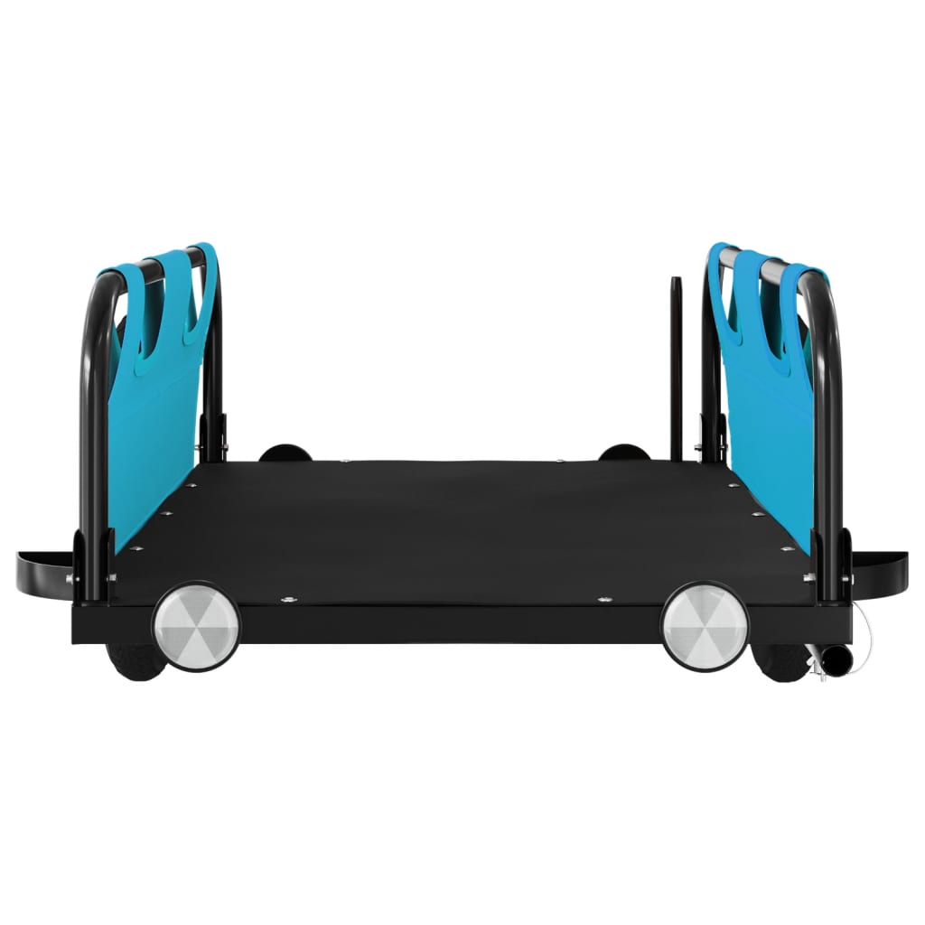 vidaXL Fahrradanhänger Blau Oxford-Gewebe und Eisen - Image 5