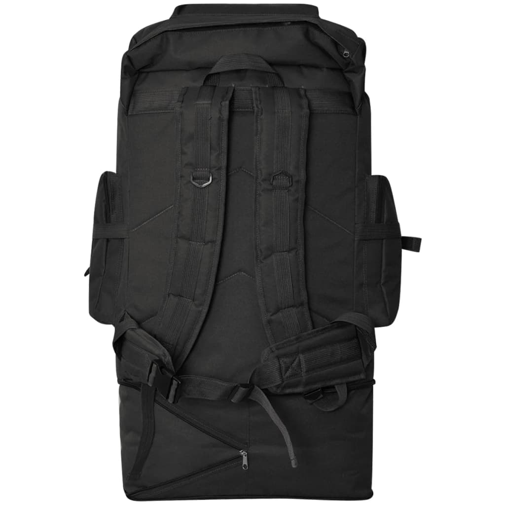 vidaXL Armee-Style Rucksack XXL 100 L Schwarz - Image 4