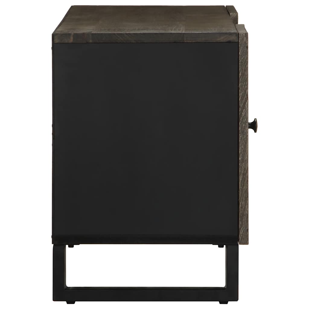 vidaXL TV-Schrank Schwarz 105x33x46 cm Massivholz Mango - Image 4