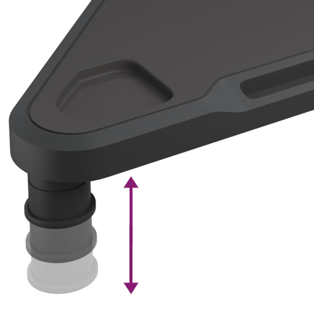 vidaXL Eck-Monitorständer Schwarz 49x28x10,5 cm - Image 6