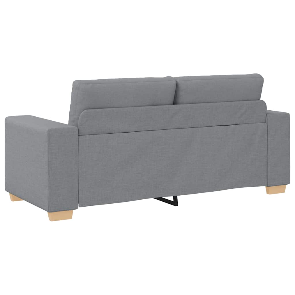 vidaXL Zweisitzer-Sofa Hellgrau 140 cm Stoff - Image 6