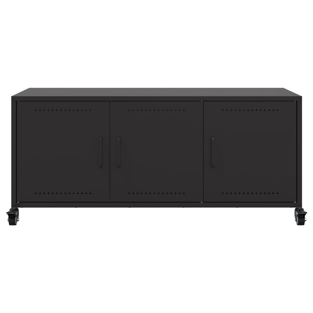 vidaXL TV-Schrank Schwarz 100,5x39x43,5 cm Stahl - Image 6