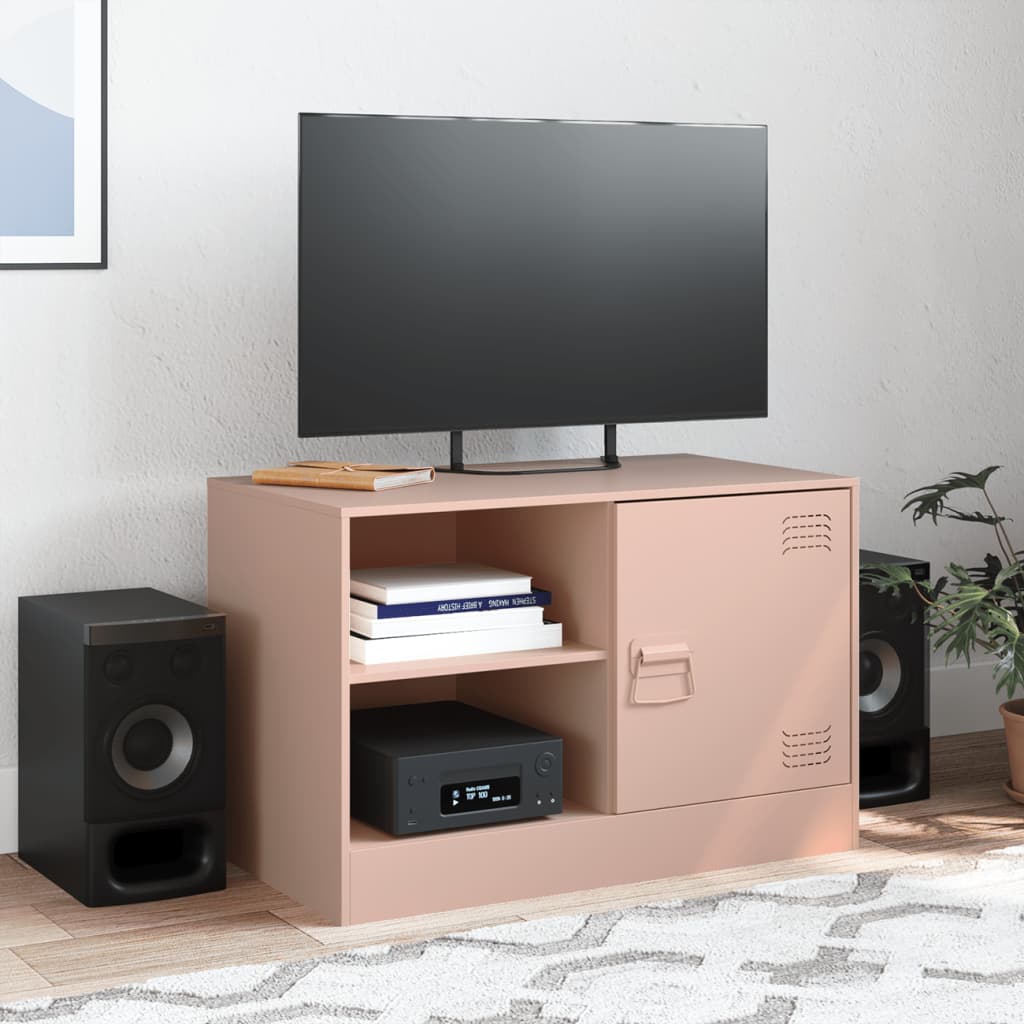 vidaXL TV-Schrank Rosa 67x39x44 cm Stahl - Image 3
