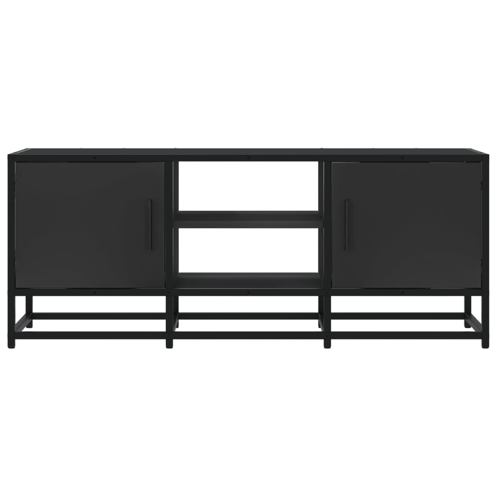 vidaXL TV-Schrank Schwarz 100x35x41 cm Holzwerkstoff und Metall - Image 4
