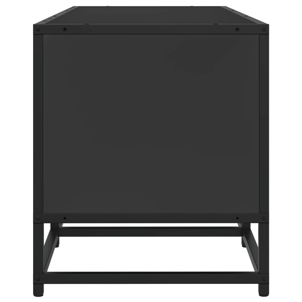 vidaXL TV-Schrank Schwarz 100x35x41 cm Holzwerkstoff und Metall - Image 5