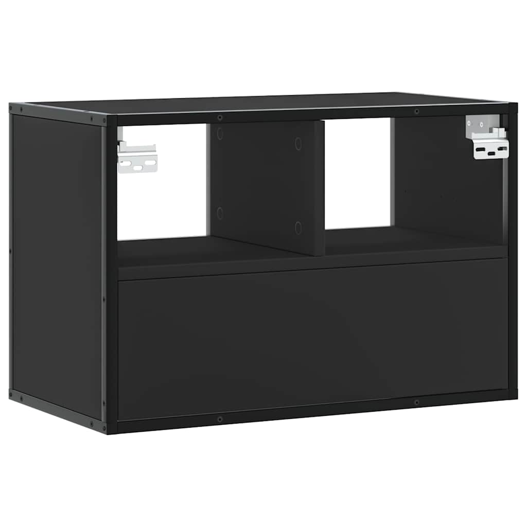 vidaXL TV-Schrank Schwarz 60x31x39,5 cm Holzwerkstoff und Metall - Image 6