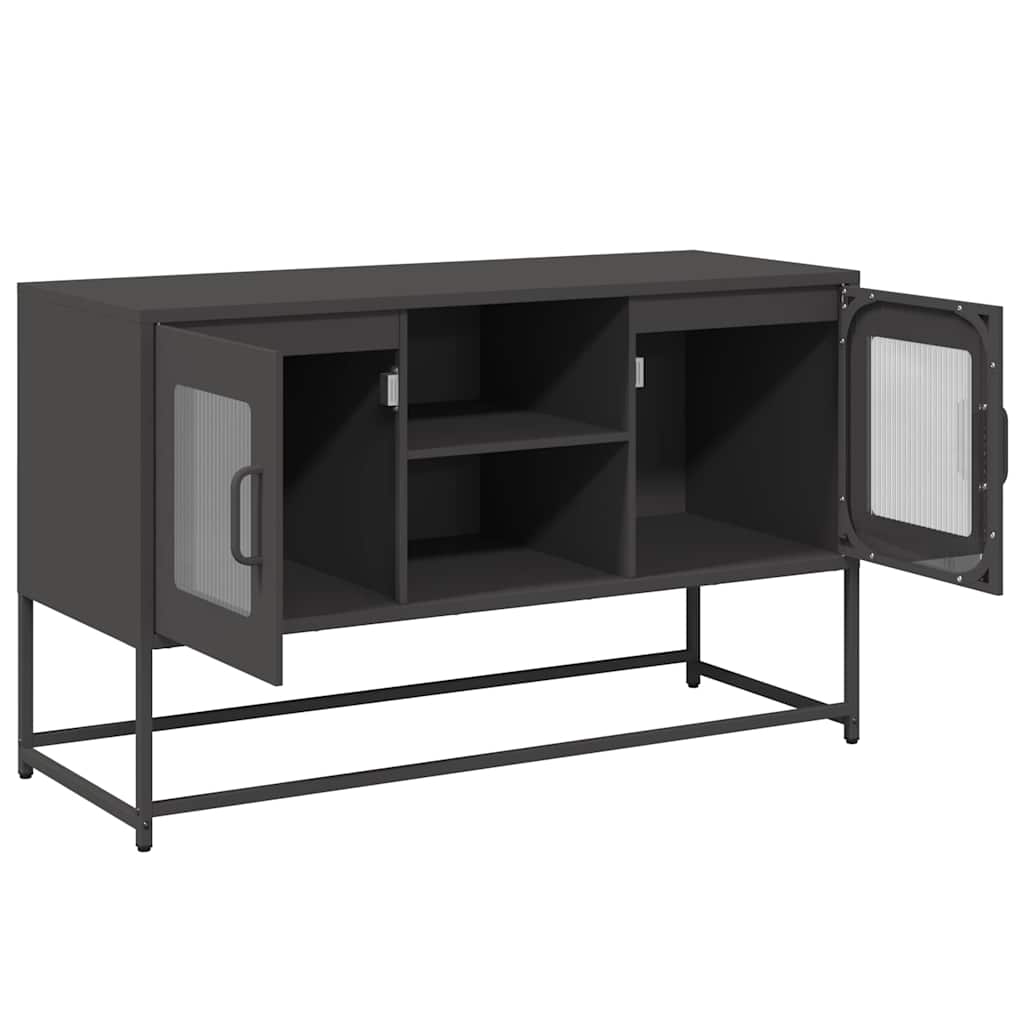 vidaXL TV-Schrank Schwarz 100,5x39x60,5 cm Stahl - Image 6