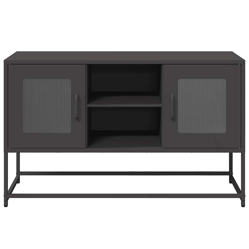 vidaXL TV-Schrank Schwarz 100,5x39x60,5 cm Stahl - Image 5