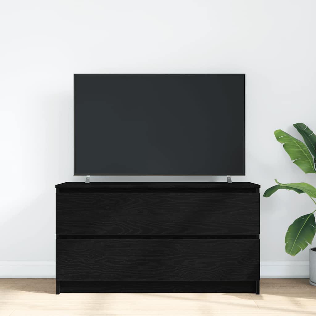 vidaXL TV-Schrank Schwarz 100x35x54 cm Holzwerkstoff - Image 3