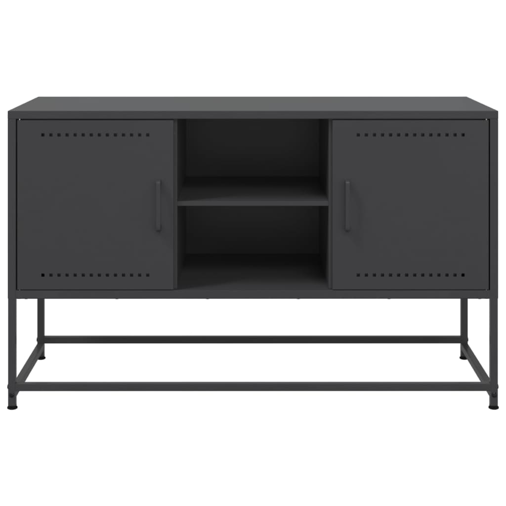 vidaXL TV-Schrank Schwarz 100,5x39x60,5 cm Stahl - Image 6