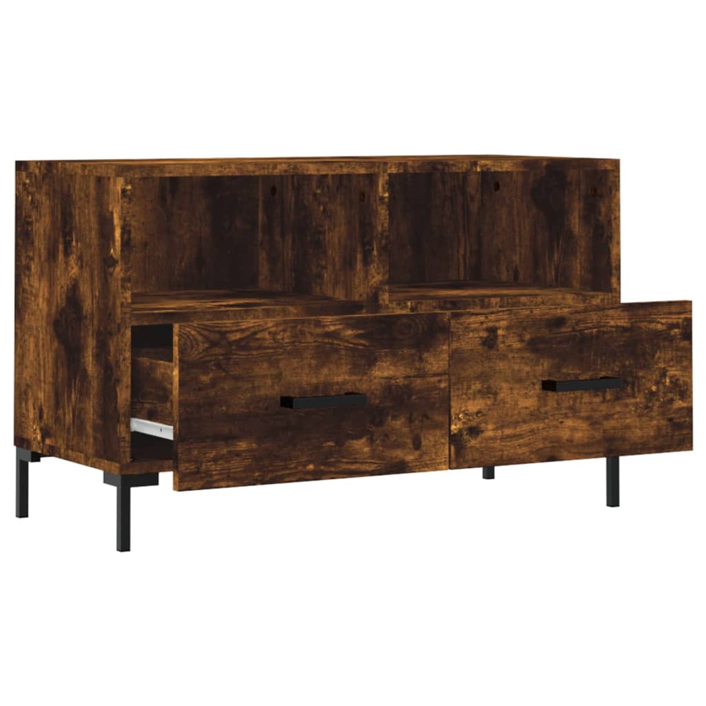 vidaXL TV-Schrank Räuchereiche 80x36x50 cm Holzwerkstoff - Image 6