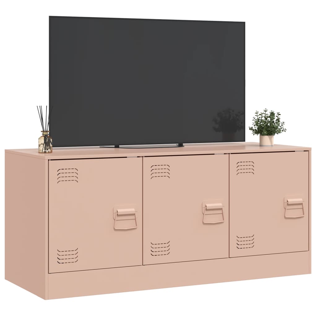 vidaXL TV-Schrank Rosa 99x39x44 cm Stahl - Image 5