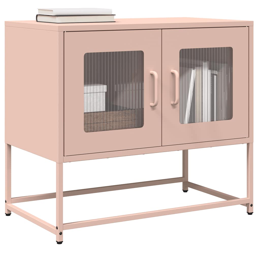 vidaXL TV-Schrank Rosa 68x39x60,5 cm Kaltgewalzter Stahl