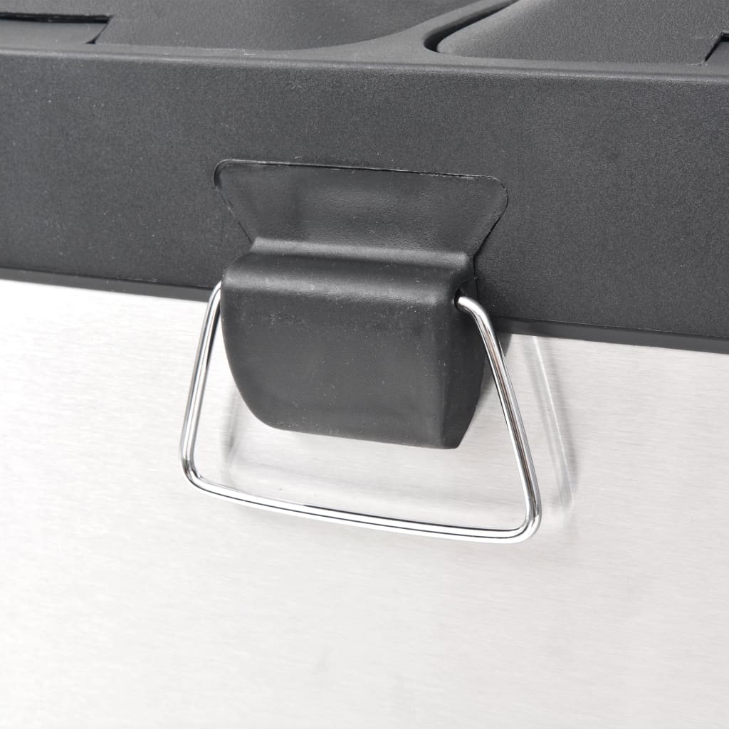 vidaXL Recycling Treteimer Edelstahl 36 L - Image 4