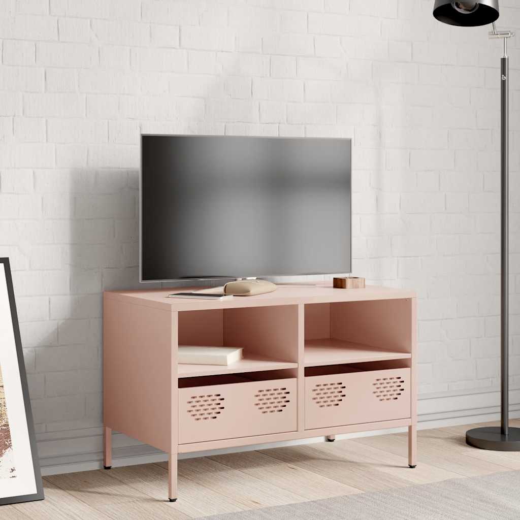 vidaXL TV-Schrank Rosa 68x39x43,5 cm Kaltgewalzter Stahl - Image 3