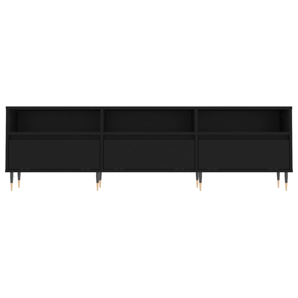 vidaXL TV-Schrank Schwarz 150x30x44,5 cm Holzwerkstoff - Image 5
