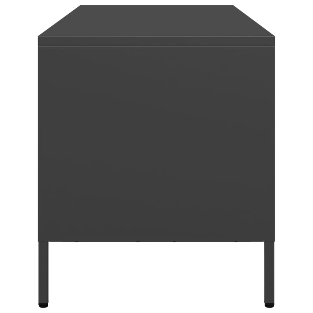 vidaXL TV-Schrank Schwarz 68x39x43,5 cm Kaltgewalzter Stahl - Image 6