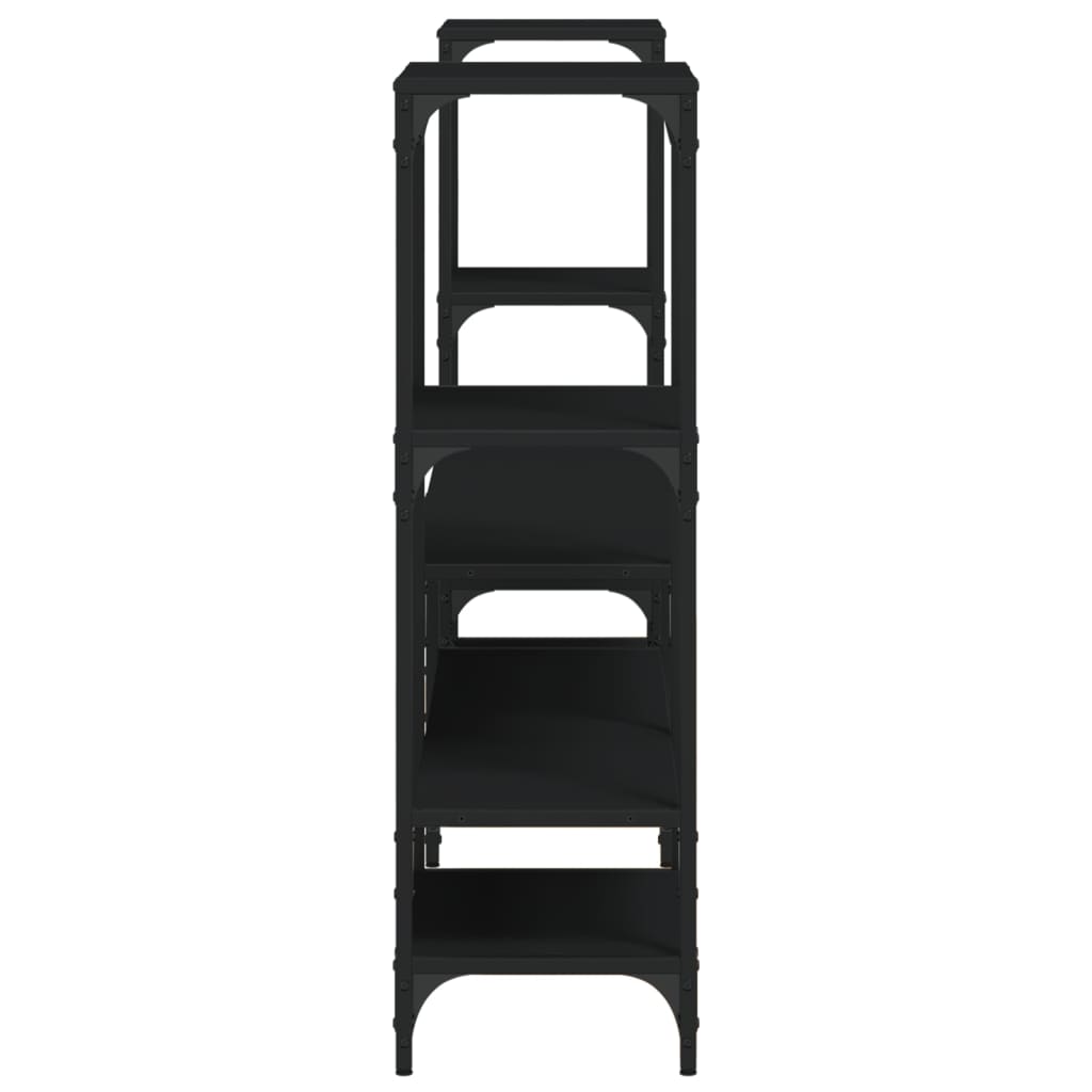 vidaXL TV-Schrank Schwarz 206,5x28,5x95 cm Holzwerkstoff - Image 6