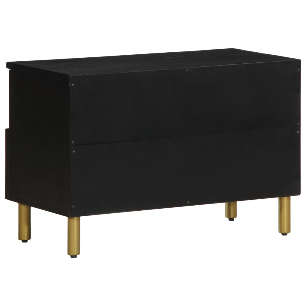 vidaXL TV-Schrank Schwarz 70x33x46 cm Holzwerkstoff - Image 5