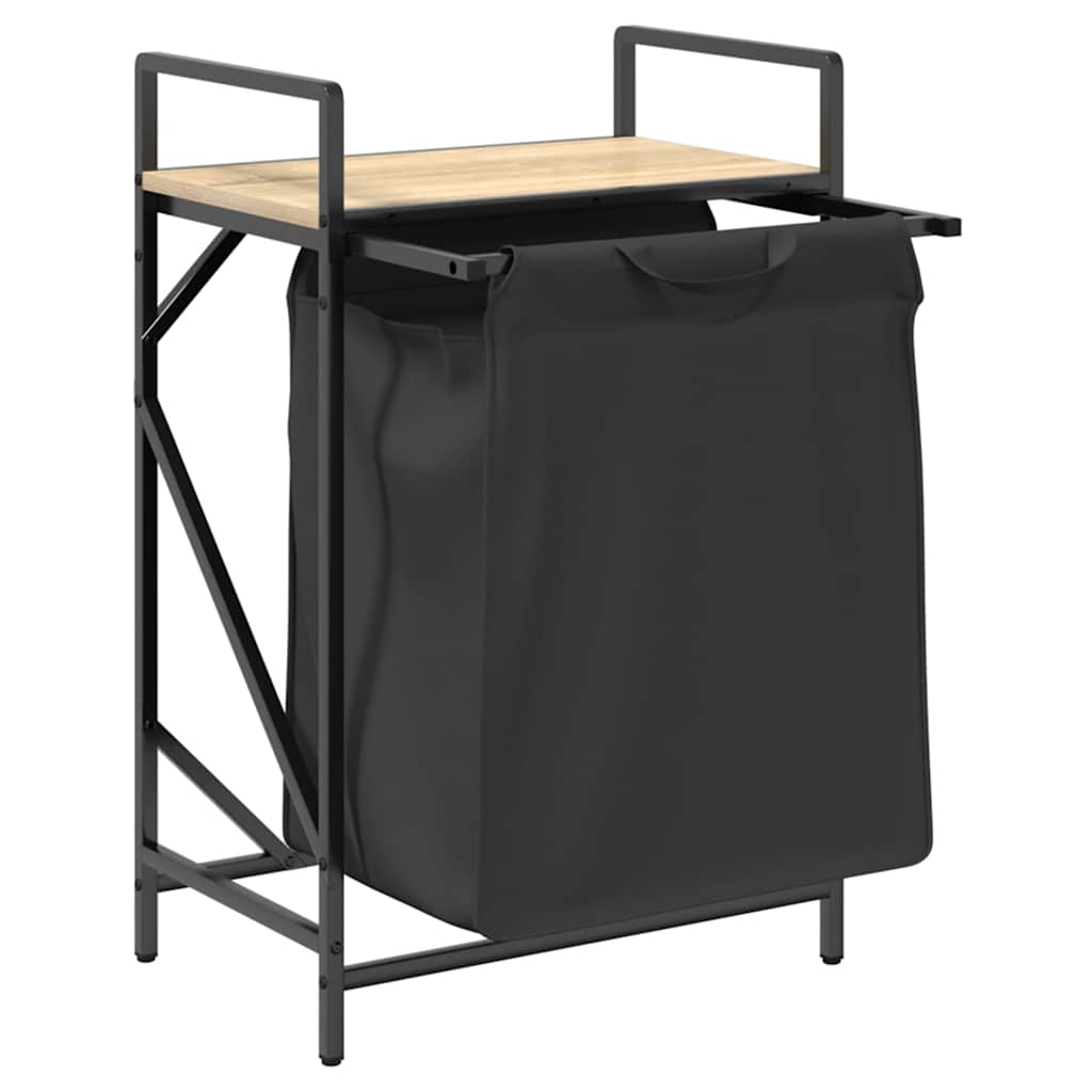 vidaXL Wäschekorb 1 Fach mit Ablage Sonoma-Eiche - Image 5