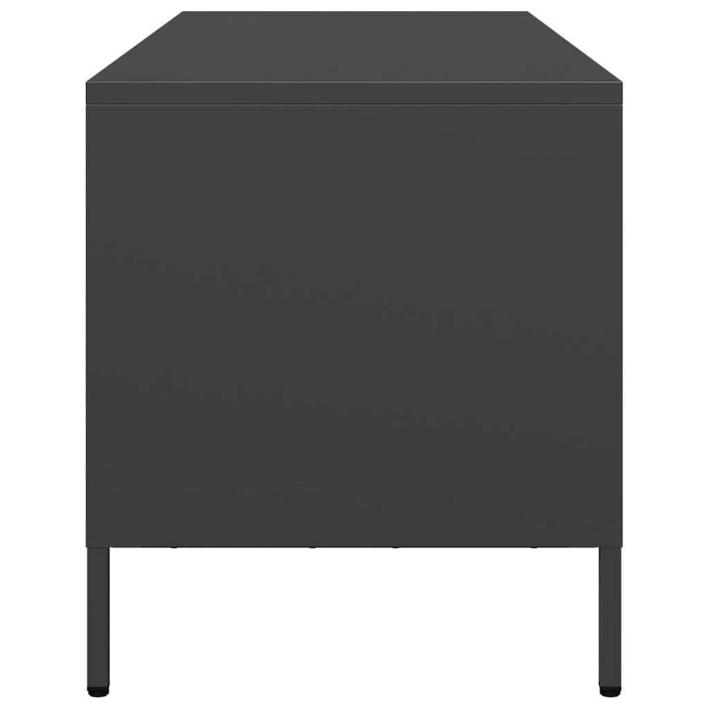 vidaXL TV-Schrank Schwarz 101,5x39x43,5 cm Kaltgewalzter Stahl - Image 6