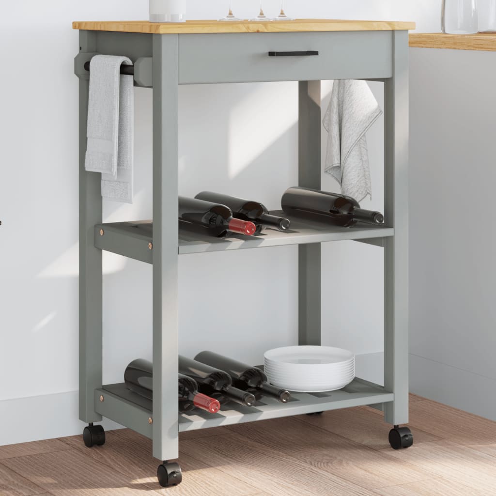 vidaXL Küchenwagen MONZA 60x40x88,5 cm Massivholz Kiefer