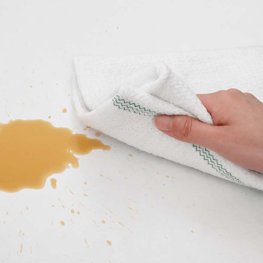 vidaXL Reinigungstücher 5 Stk. Weiß mit Grünen Gestreift 50x60 cm - Image 4