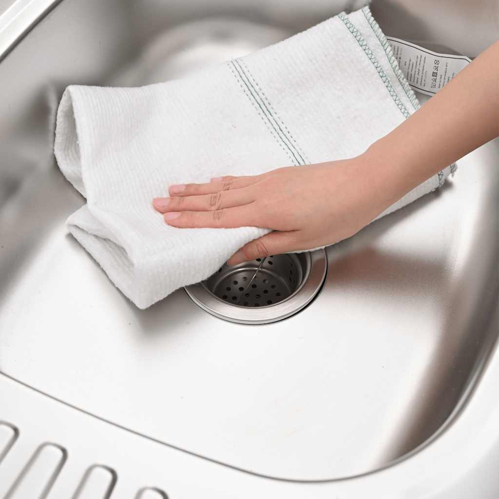 vidaXL Reinigungstücher 10 Stk. Weiß mit Grünen Gestreift 50x60 cm - Image 5