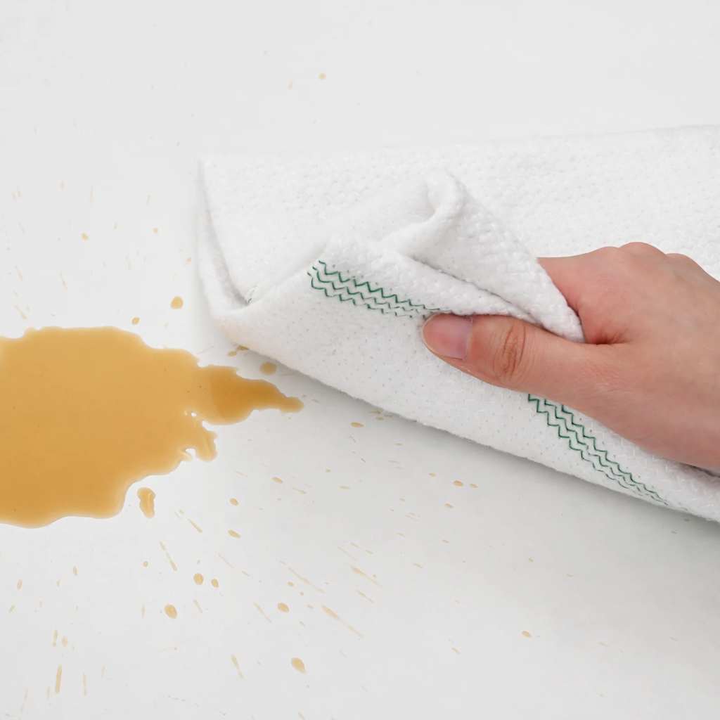 vidaXL Reinigungstücher 10 Stk. Weiß mit Grünen Gestreift 50x60 cm - Image 4